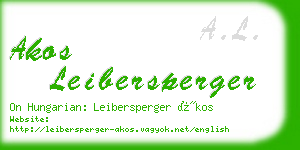 akos leibersperger business card